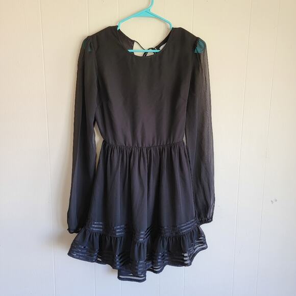 Lovers + Friends Allister Long Sleeve Open Lace Up Back Mini Dress - Picture 2 of 6